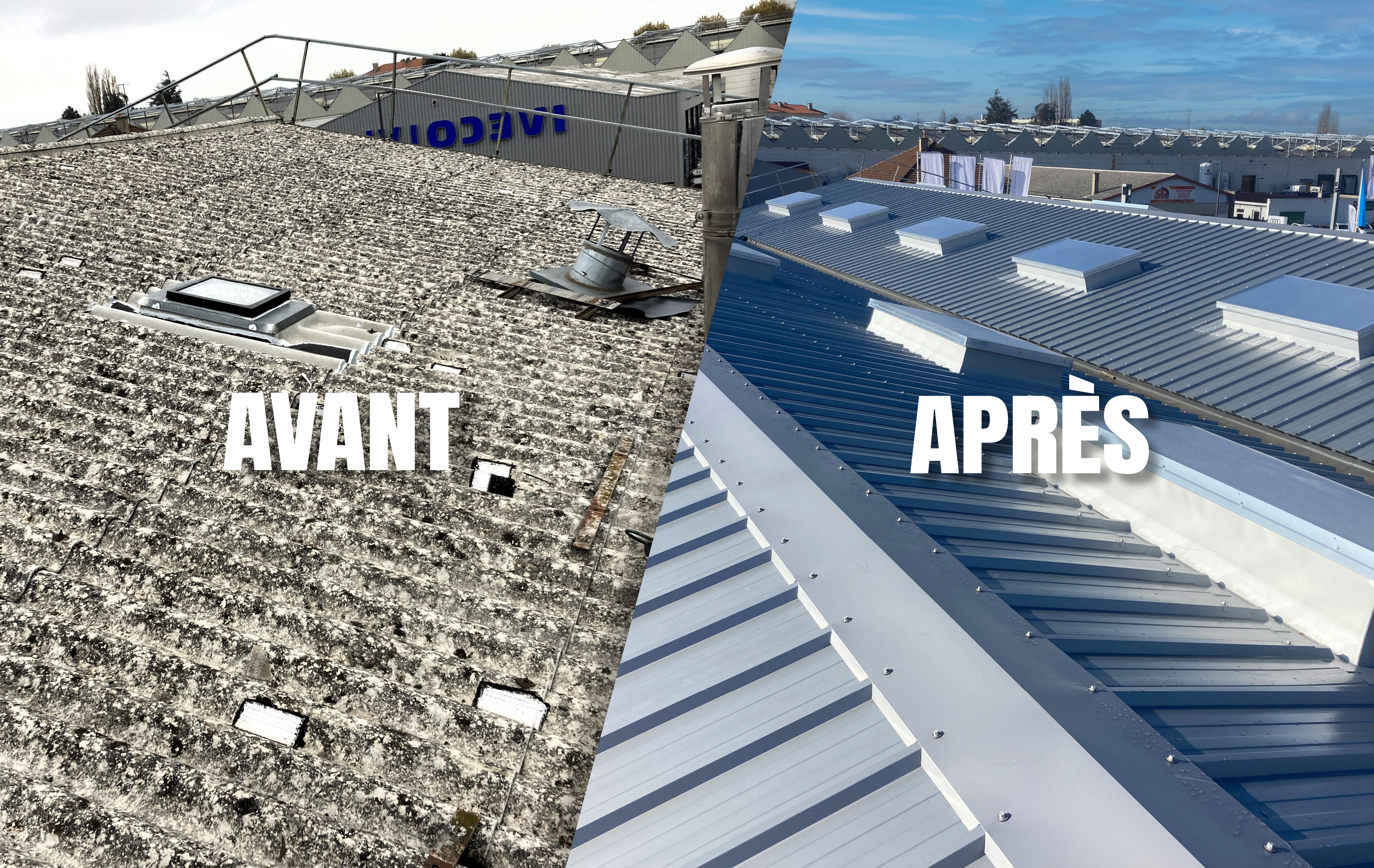 Rénovation de la couverture de l'usine Desbenoit au Coteau